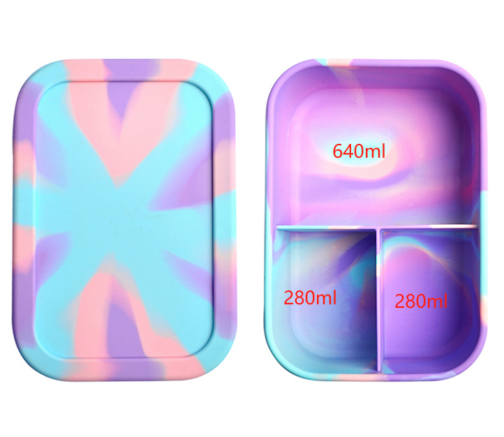 Purple Tie Dye Silicone Bento Box