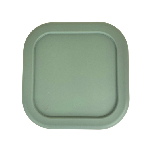 Square Silicone Container - Olive Green