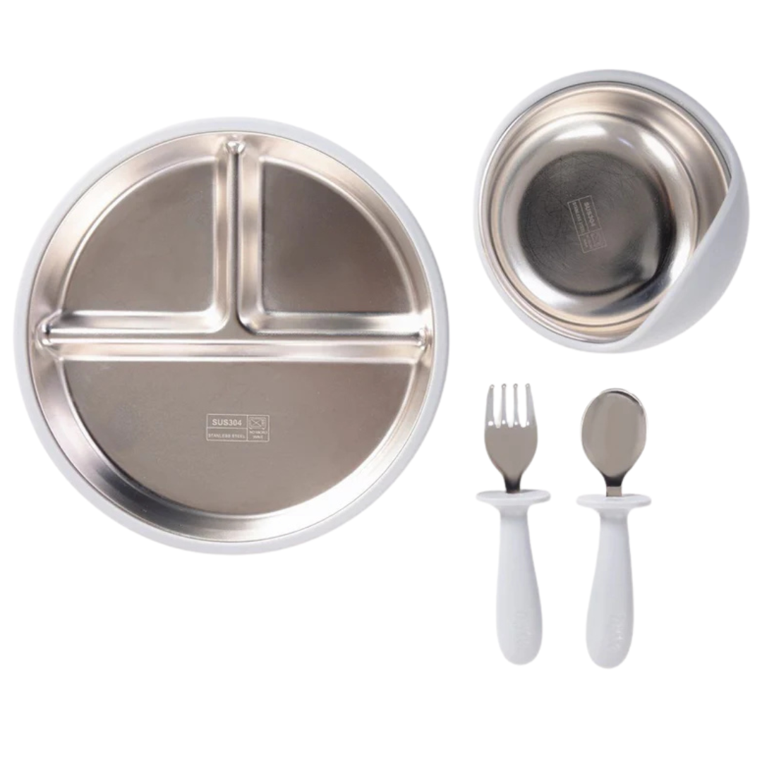 Mini Table Stainless Steel Set - Delicate Grey
