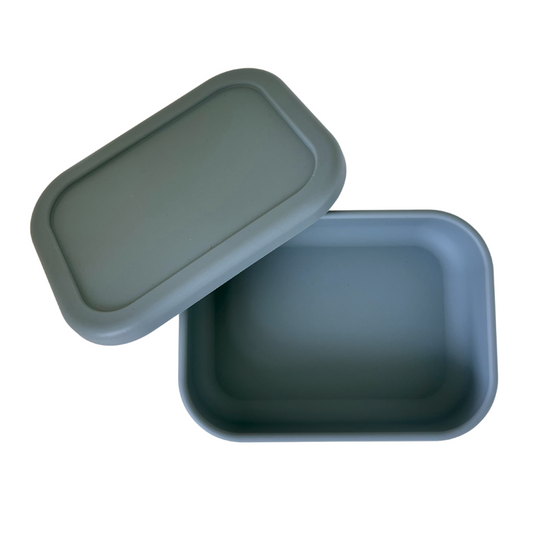Rectangular Silicone Container - Dusty Blue