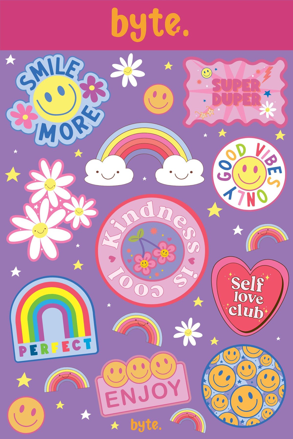 Positivity Power Themed Stickers