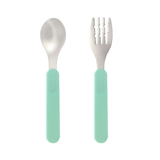 Fork & Spoon Set - Bright Teal