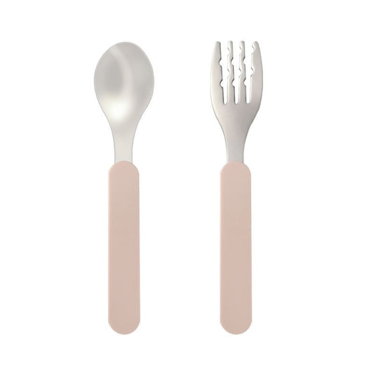 Fork & Spoon Set - Powder Pink