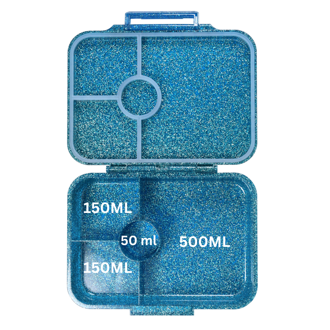 Mini Munch Lunchbox - Blue Glitter