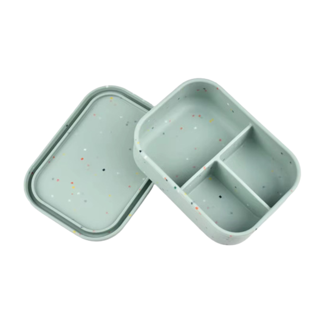 Cool Blue Speckled Silicone Bento