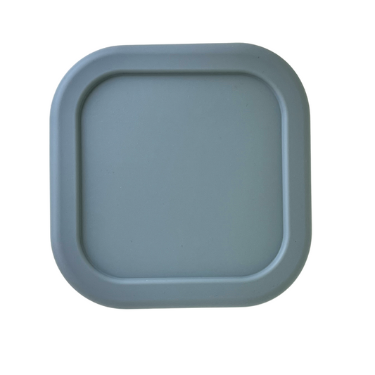Square Silicone Container - Dusty Blue