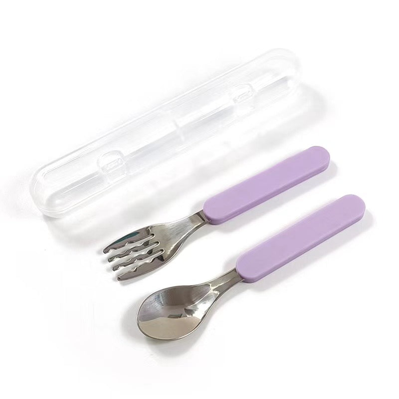 Fork & Spoon Set - Delicate Gray