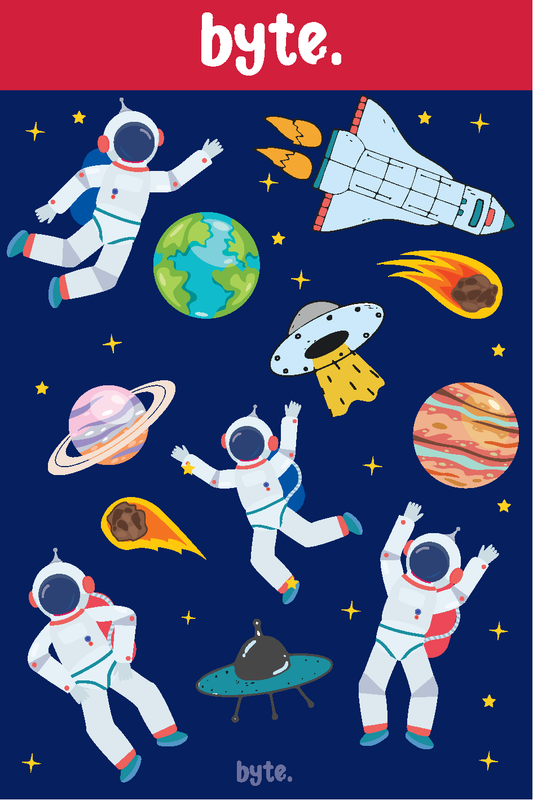 Outer Space Themed Stickers