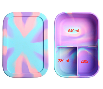 Purple Tie Dye Silicone Bento Box