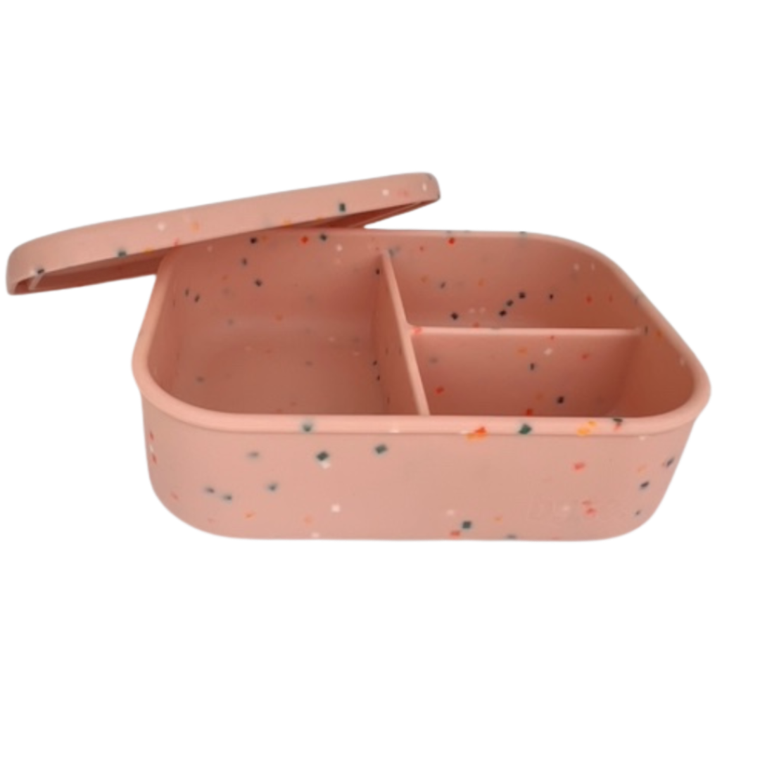 Pink Speckled Silicone Bento