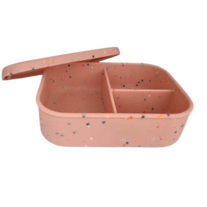 Pink Speckled Silicone Bento