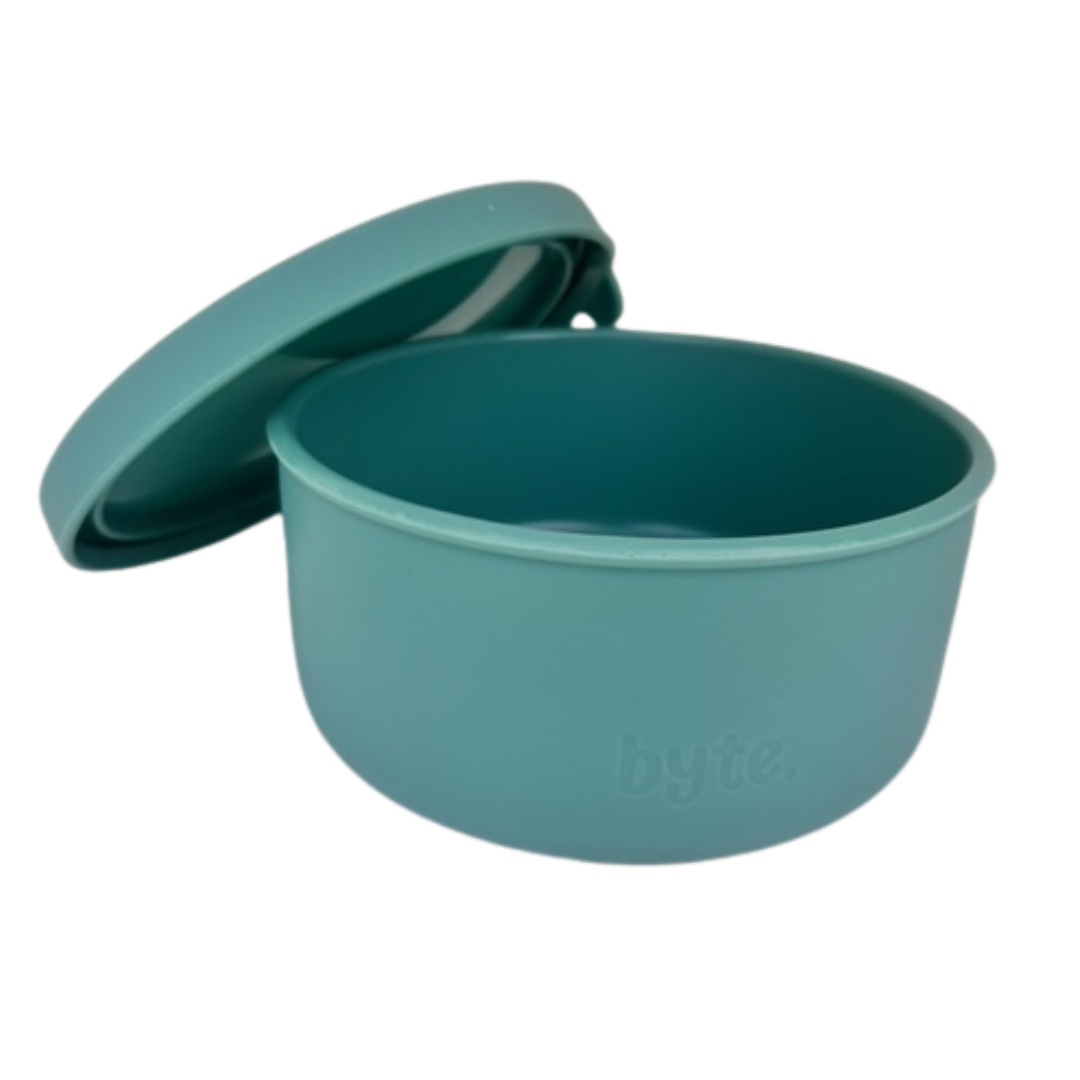 Circular Silicone Container - Olive Green