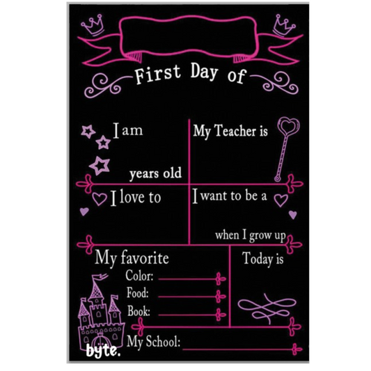 Back to School Chalkboard - Princess