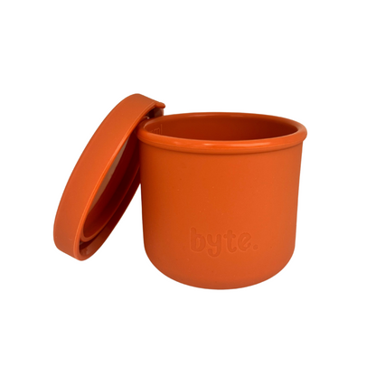 Circular Silicone Snack Pot - Orange