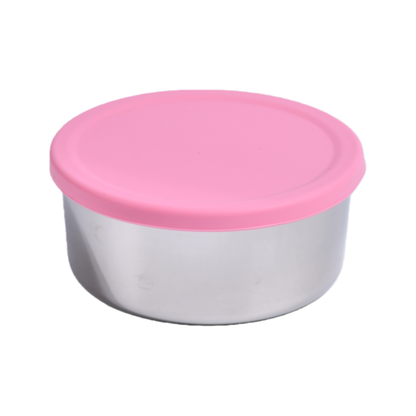 Mighty Titan Circular Stainless Steel Container - Pink