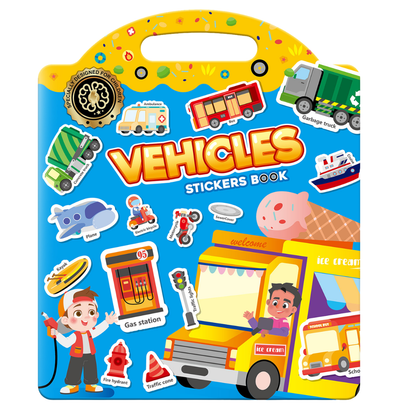 Vehicles Jelly Stickers
