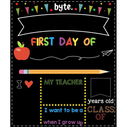 Back to School Chalkboard - Bright beginnings