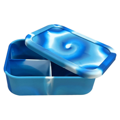 Blue Tie Dye Silicone Bento Lunchbox