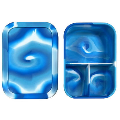 Blue Tie Dye Silicone Bento Lunchbox