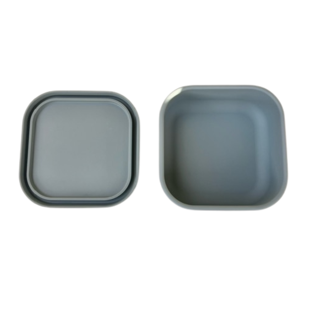 Square Silicone Container - Dusty Blue