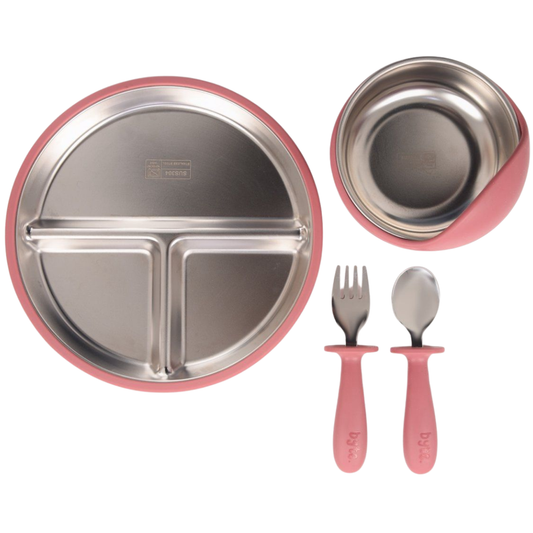 Mini Table Stainless Steel Set - Blush Pink