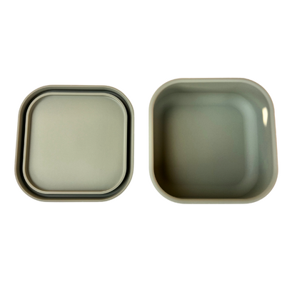 Square Silicone Container - Olive Green