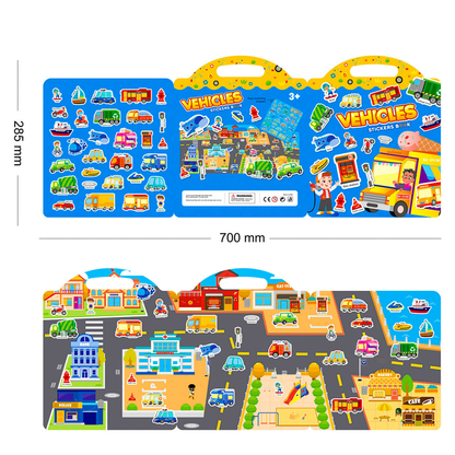 Vehicles Jelly Stickers