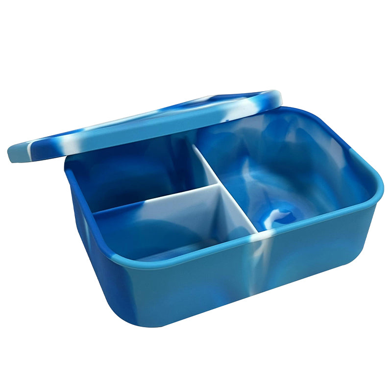 Blue Tie Dye Silicone Bento Lunchbox