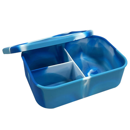 Blue Tie Dye Silicone Bento Lunchbox