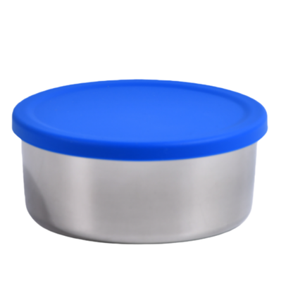 Mighty Titan Circular Stainless Steel Container - Blue