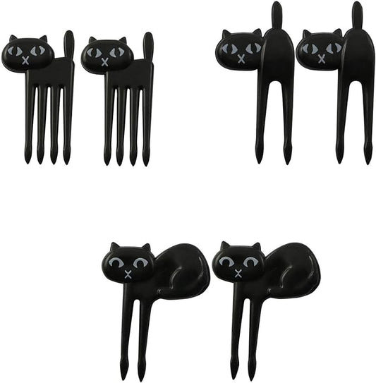 Halloween Cat Fork Picks