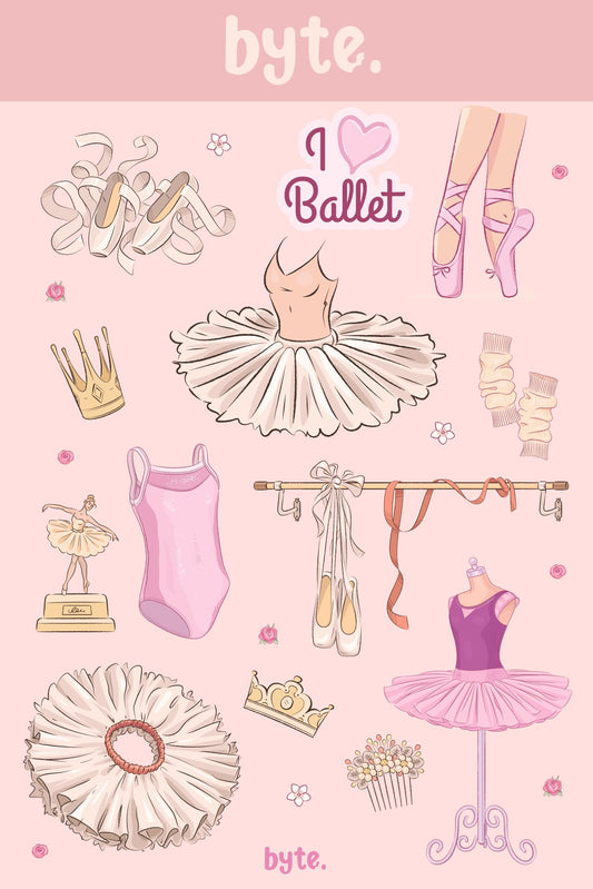 Ballerina Bliss Themed Stickers