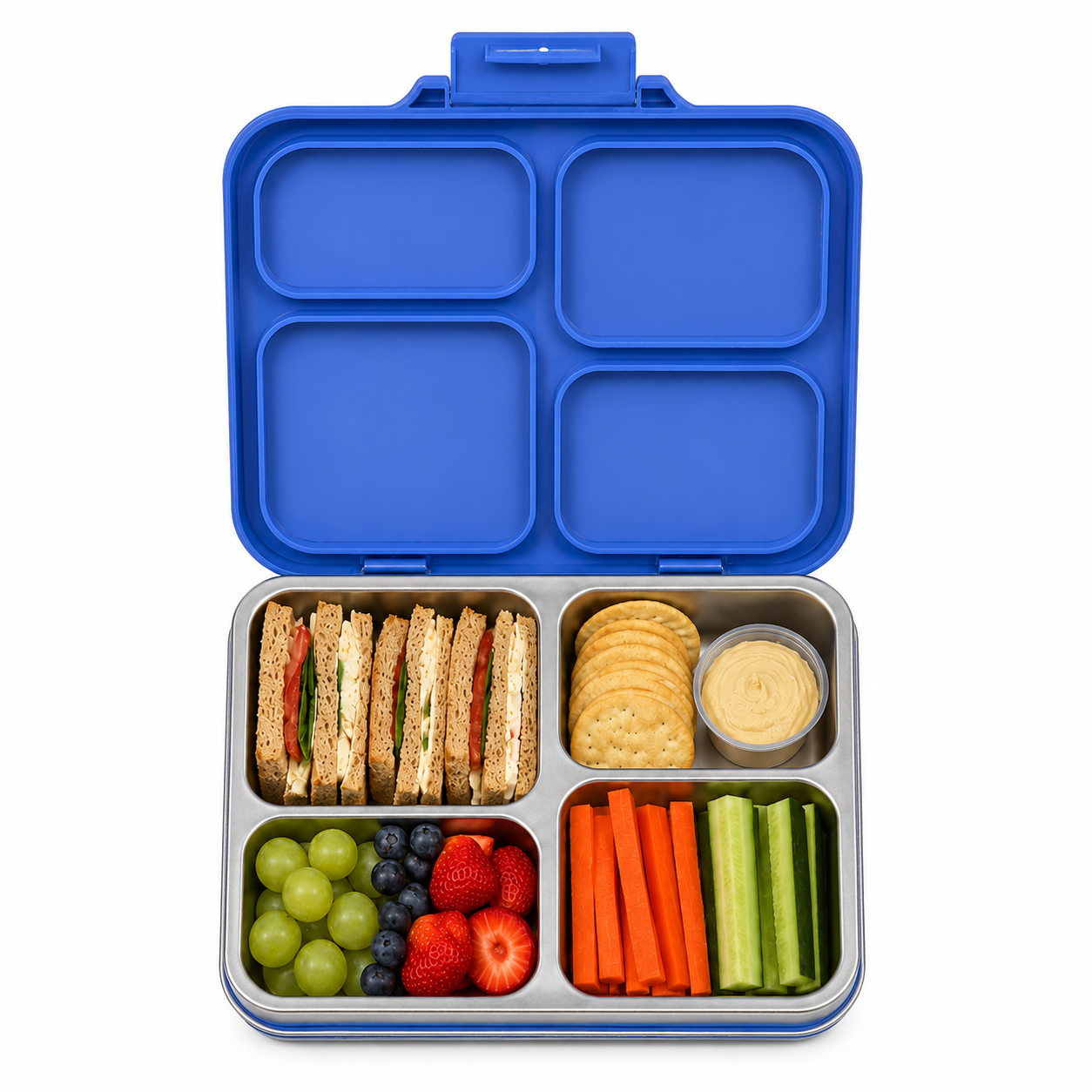 Blue Stainless Steel Bento