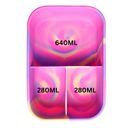 Pink Tie Dye Silicone Bento Box