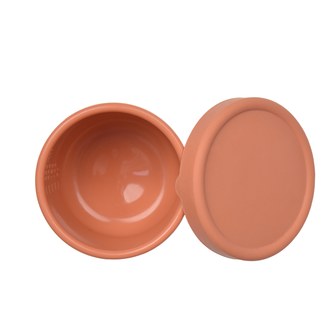 Circular Silicone Snack Pot - Orange