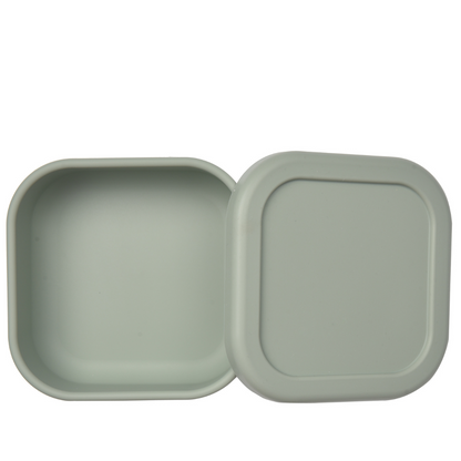 Square Silicone Container - Olive Green
