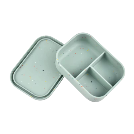 Cool Blue Speckled Silicone Bento