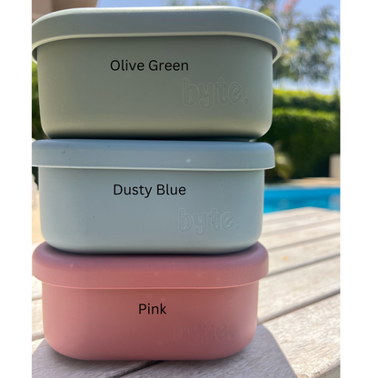 Square Silicone Container - Pink