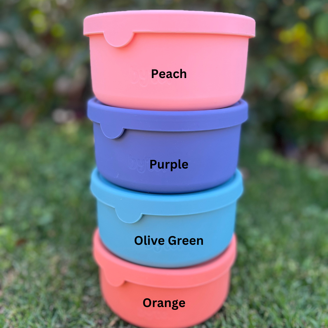 Circular Silicone Container - Orange