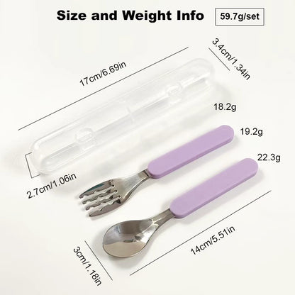 Fork & Spoon Set - Lavender