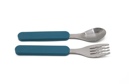 Fork & Spoon Set - Oxford Blue